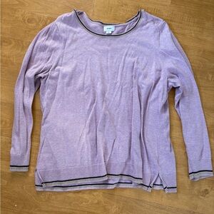 Old Navy Lavender Sweater with Black Trim